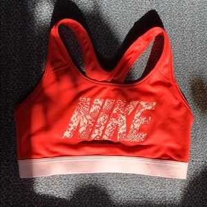 Nike - orange/coral sports bra/ snakeskin